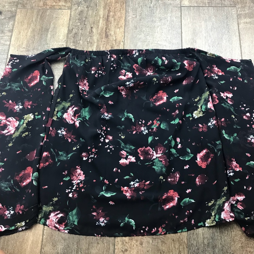 Black off the shoulder top